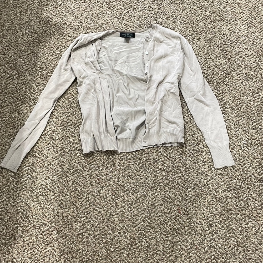 Tan button up cardigan (small)